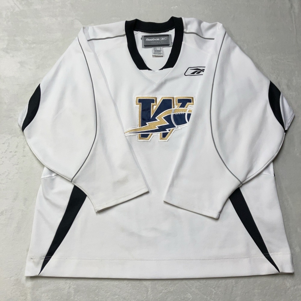 Vintage Winnipeg Blue Bombers HOCKEY CCM Reebok Jersey White CFL Football Men XL